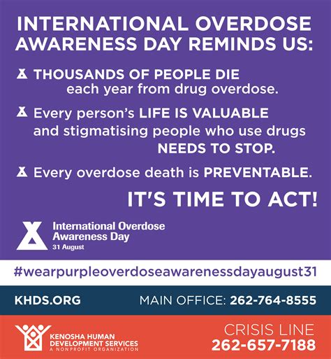 Overdose Awareness Day Kenosha Human Development Services