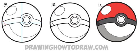 How To Draw A Pokeball From Pokemon Easy Step By Step Drawing