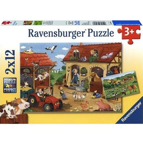 Ravensburger Working On The Farm Jigsaw Puzzles 2x12 Pieces 3 In