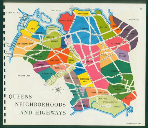 1964 Queens Neighborhood And Highway Map Harts New York