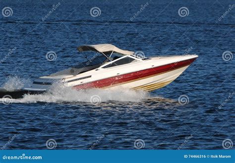 Speed Boat On A Lake Stock Photo Image Of Mode Contemporary
