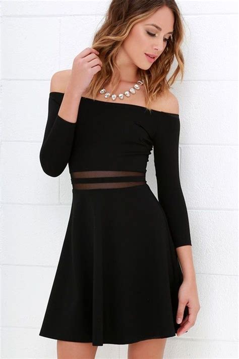vestidos coctel negro corto mangas largas casual summer dresses dresses for teens short
