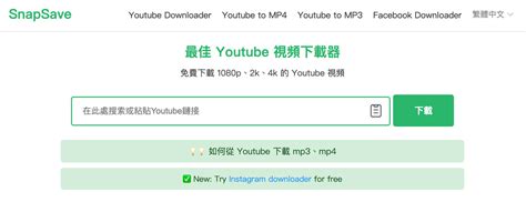 Snapsave 優質 Youtube 影片下載器，支援1080p高畫質跟音頻mp3下載 科技兔