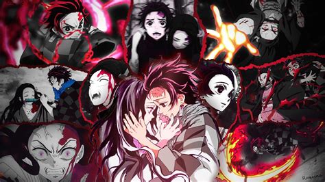 Elegant Scenes From Demon Slayer Kimetsu No Yaiba Anime Wallpaper