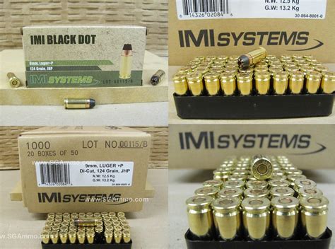 1000 Round Case 9mm Luger P 124 Grain Di Cut Jacketed Hollow Point