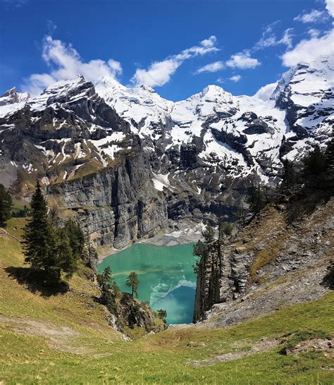 Oeschinensee Kandersteg Switzerland Taken While Hiking The Beautiful