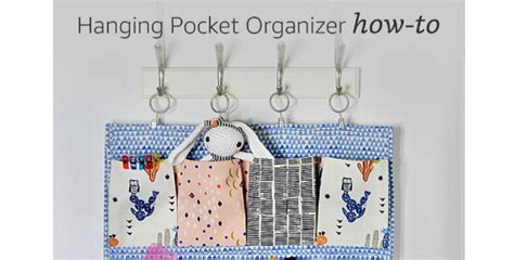 Remember, you are pining and stitching the pocket to just the front layer of the exterior fabric. Hanging Pocket Organizer FREE sewing tutorial & pattern ...