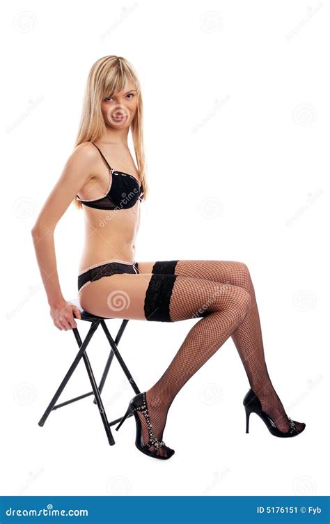 Het Sexy Ondergoed Model Ontkleden Stock Afbeelding Image Of Benen