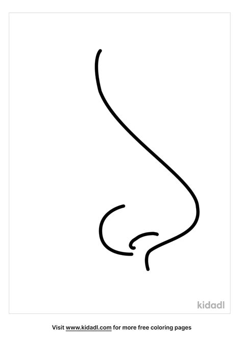 Free Nose Coloring Page Coloring Page Printables Kidadl