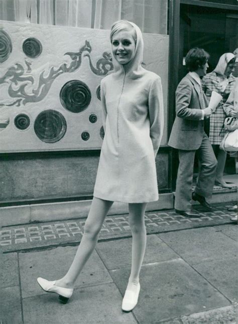 may 23 1967 photo of twiggy wearing an all wool angora fully lined 2 tone hooded dress from the