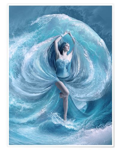 Sea Dress Van Elena Dudina Als Poster Posterlounge