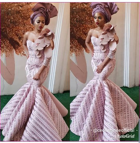 Elegant And Cute Asoebi Styles 2019 Ladies Gown African Print Wedding Dress Latest African