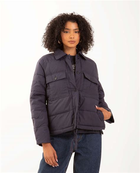 Alex Mill Quilted Cropped Jacket Navy Garmentory