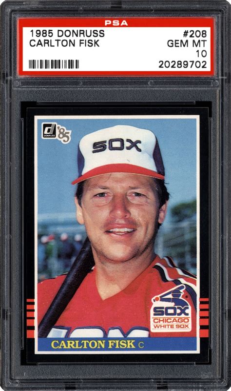 View carlton fisk baseball card values based on real selling prices. 1985 Donruss Carlton Fisk | PSA CardFacts™