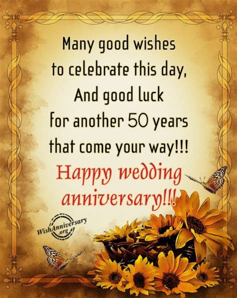 50th Anniversary Wishes Wishes Greetings Pictures Wish Guy