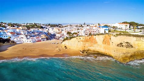 Aerial From The Village Carvoeiro In Portugal Stock Photo Image Of