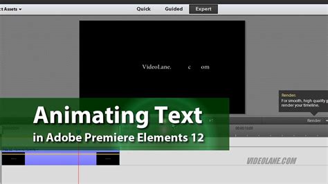 Get started quickly with automated moviemaking options, add knockout visuals and. How to Animate Text in Adobe Premiere Elements 12 ...