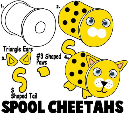 Cheetah Crafts for Kids: Ideas to make Cheetahs with easy arts and