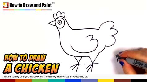 How To Draw A Chicken Step By Step Art For Kids Draw A Cute Hen
