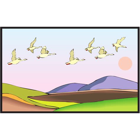 Geese Flying With Sunset PNG, SVG Clip art for Web - Download Clip Art, PNG Icon Arts