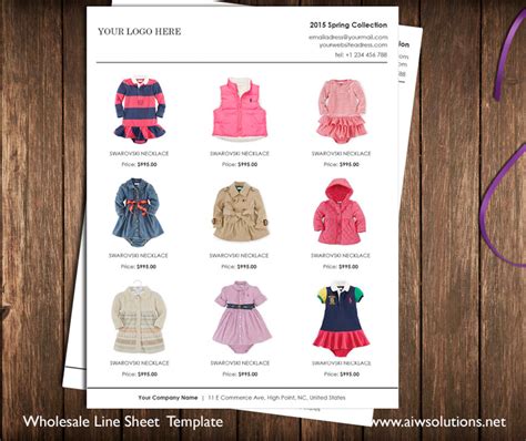 Wholesale Line Sheet Template A Free Download For Your Business Free