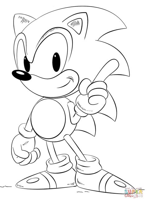 Sonic the hedgehog, often simply known as sonic, is the title character from the video game series named. Sonic coloring page | Free Printable Coloring Pages