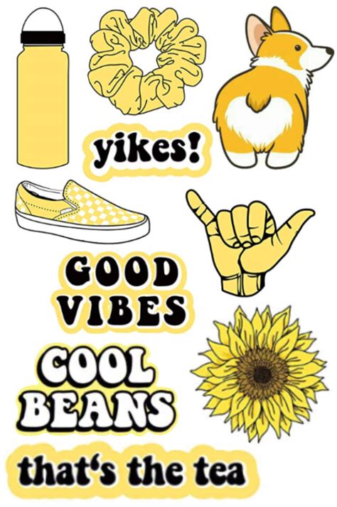 Yellow Aesthetic Sticker Pack Large X Aesthetic Stickers Sexiezpicz Web Porn
