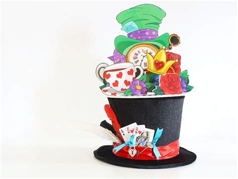 Diy Mad Hatters Hat Centerpiece Mad Hatter Party Mad Hatter Hat