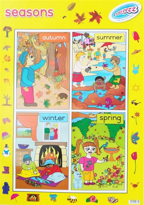 Seasons Laminated Poster 680mm X 480mm Educational Toys Online