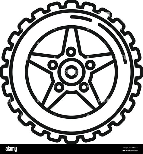 Car Wheel Icon Outline Style Stock Vector Image And Art Alamy