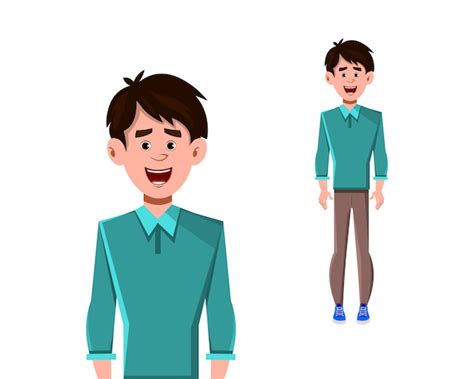 premium vector businessman cartoon character standing pose vector illustration for your design