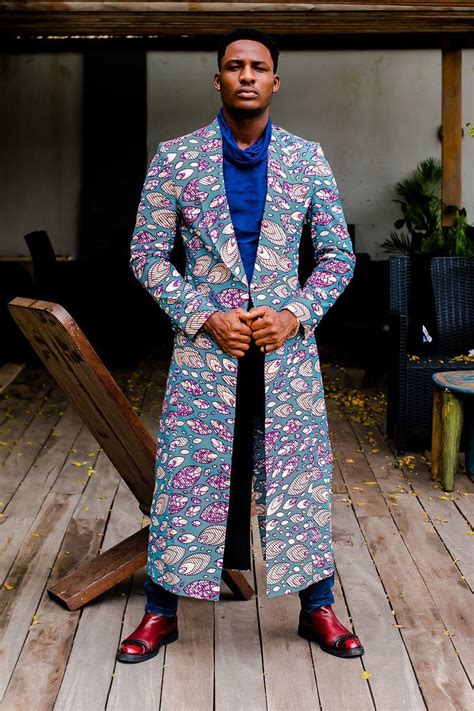 Stylish African Print Long Jacket For Men Ankara Jacket Ankara Suit