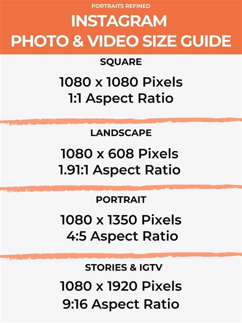 The Ultimate Instagram Image Size Guide In 2023 Portraits Refined