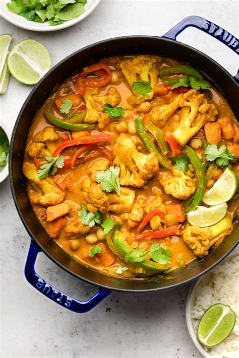 Minute Cauliflower Chickpea Curry Vegan Eat The Gains Recipe