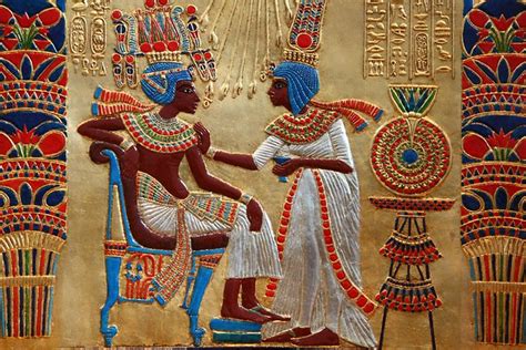 king tut and his wife ankhesenamun flickr photo sharing