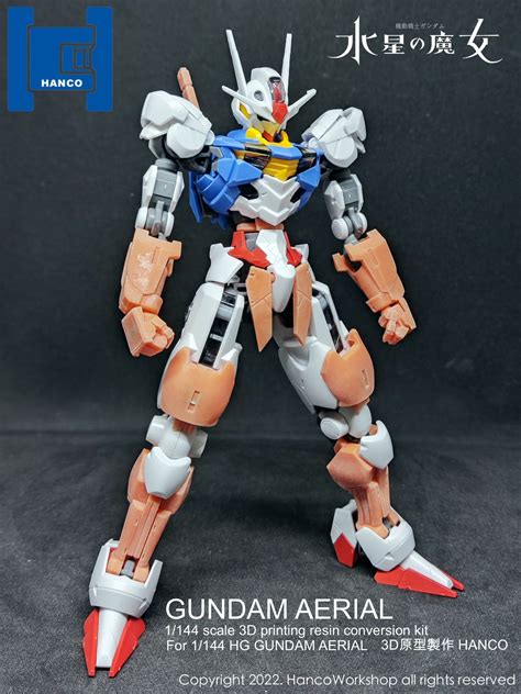 1144 Gundam Aerial 3d Printing Conversion Kit For Hg Gundam Etsy