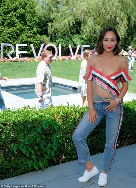 Cara Santana Steals Models Thunder See Through Top Daily Mail Online