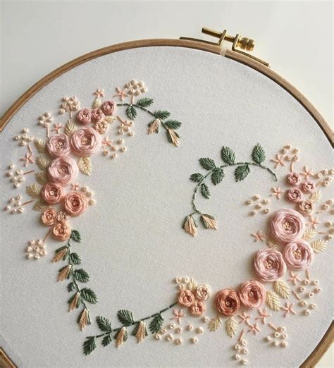 Flower Embroidery Embroidery Flowers Pattern Embroidery Hearts Hand
