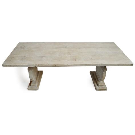 Tobacco honey wax, & white wash. Rustic White Wash Dining Table | Chairish