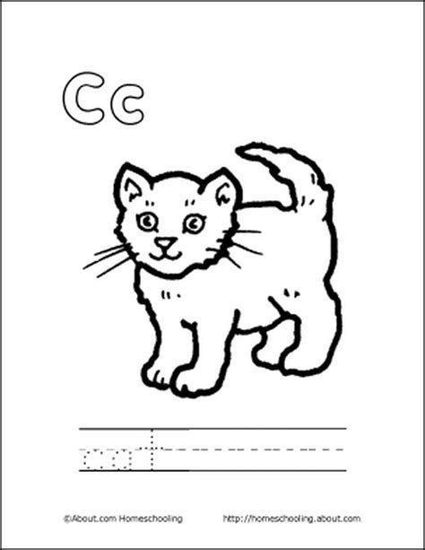 Letter C Coloring Book  Free Printable Pages  Preschool alphabet