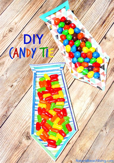 Cards ship the next business day! The Best DIY Father's Day Card - Father's Day Candy Tie - Natural Beach Living