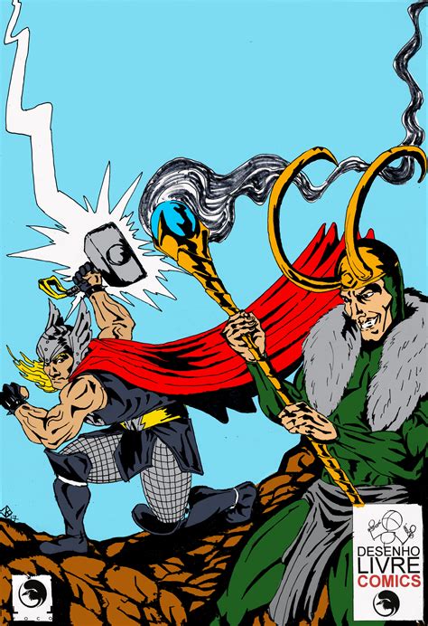 Rafael Danesin Thor Vs Loki Comic Cover By Rafael Danesin