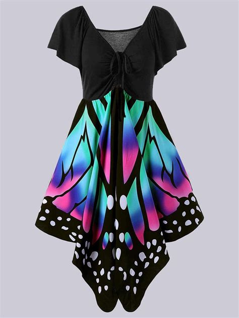 Butterfly Dress In 2021 Butterfly Print Dress Butterfly Pattern