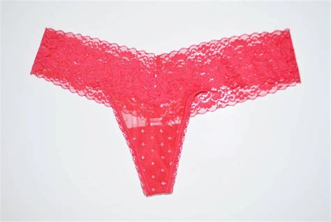 Victorias Secret Pink All Over Lace Thong Panty Ebay