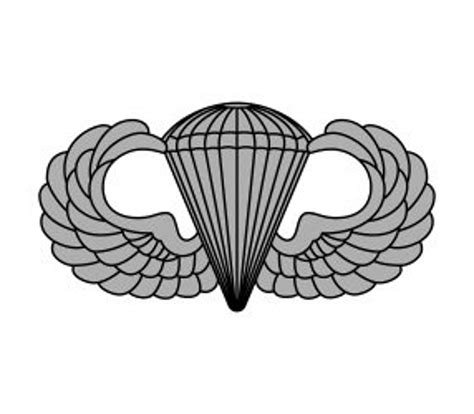 Us Army Basic Parachutist Badge Vector Files Dxf Eps Svg Ai Crv Etsy