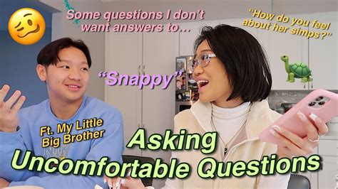 Eww I Cant 🥴 Uncomfortable Questions Ft My Brother Youtube