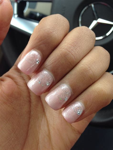 Light Pink And Sparkle Nail Designs Nails Light Pink