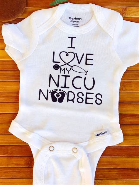 I Love My Nicu Nurse Nicu Baby Onesie Nicu Grad Preemie Etsy