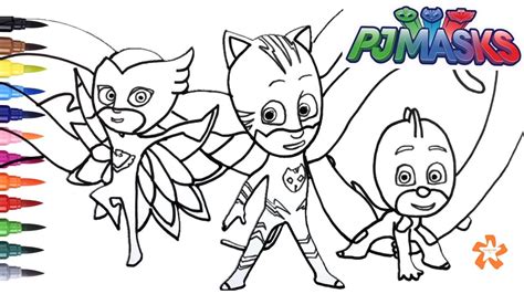 You can find here 2 free printable coloring pages of pj masks owlette. PJ Masks - Gekko, Catboy and Owlette - Coloring Pages For ...