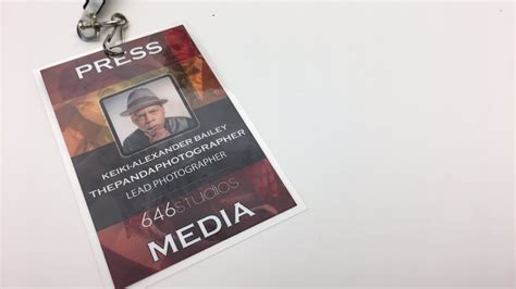 make your own press media pass for photography update final product